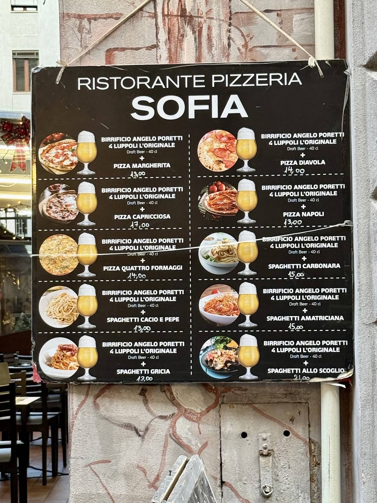 Menu di Ristorante Pizzeria Sofia 