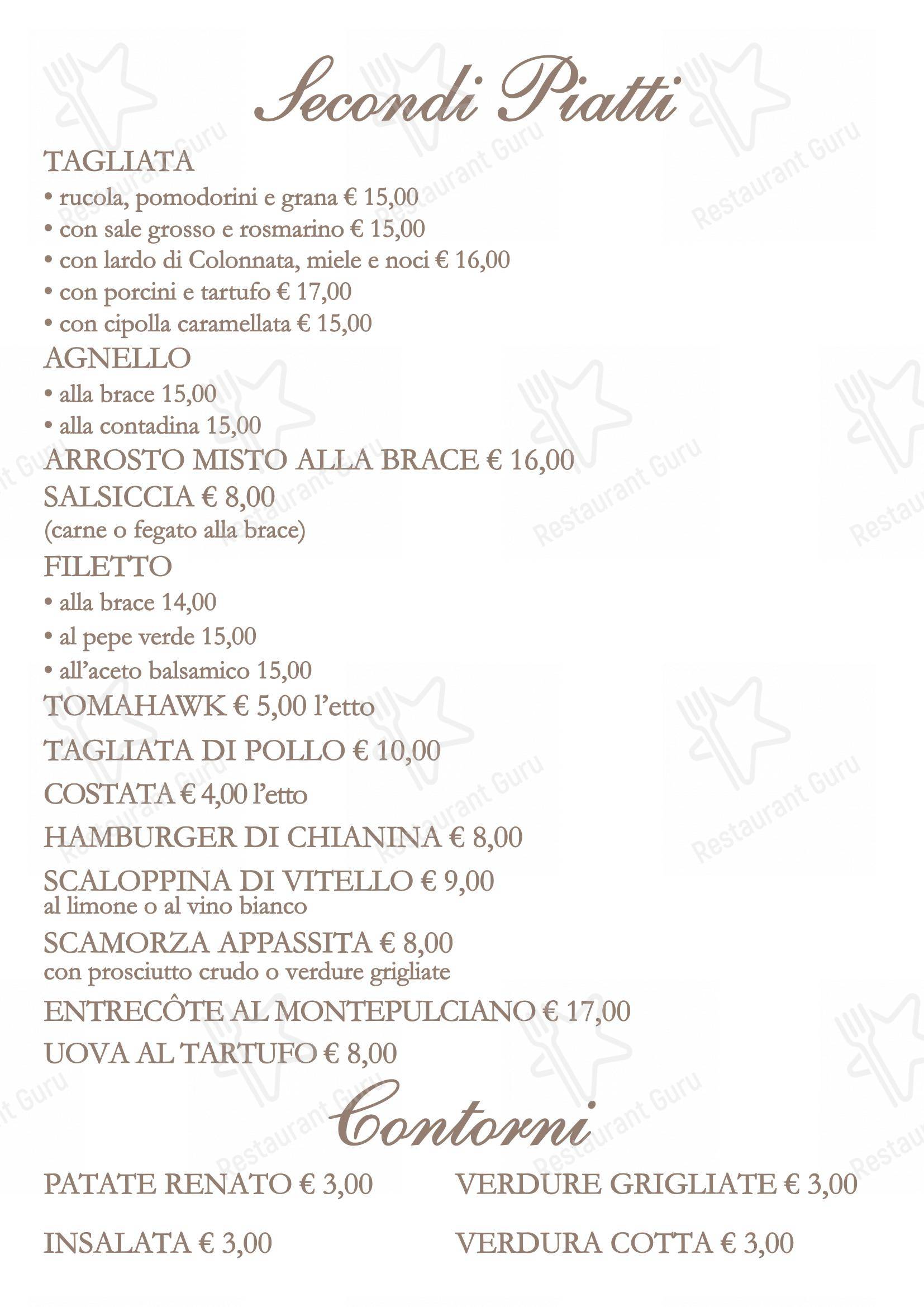 Menu di Ristorante Ragno D'Oro - Menu