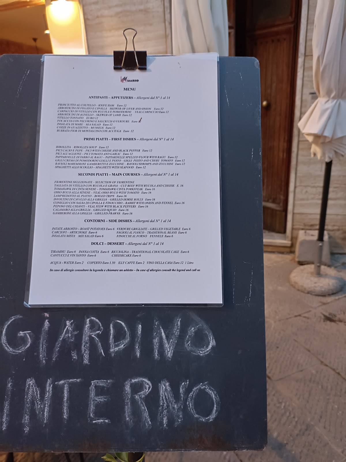 Menu di Ristorante Roma 