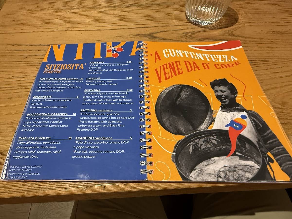 Menu di Pizzeria Napoletana Sud - Centro Storico 