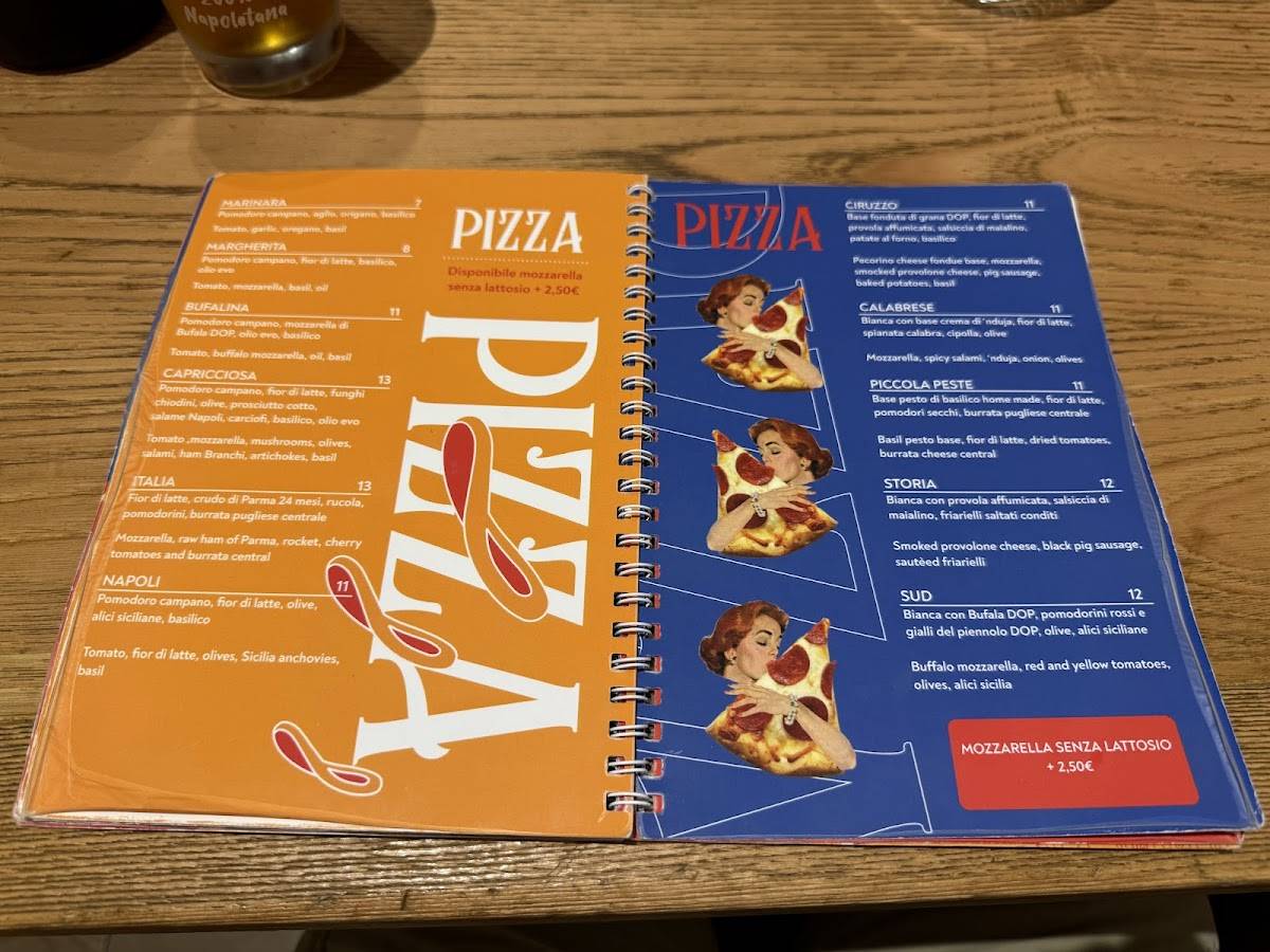 Menu di Pizzeria Napoletana Sud - Centro Storico 