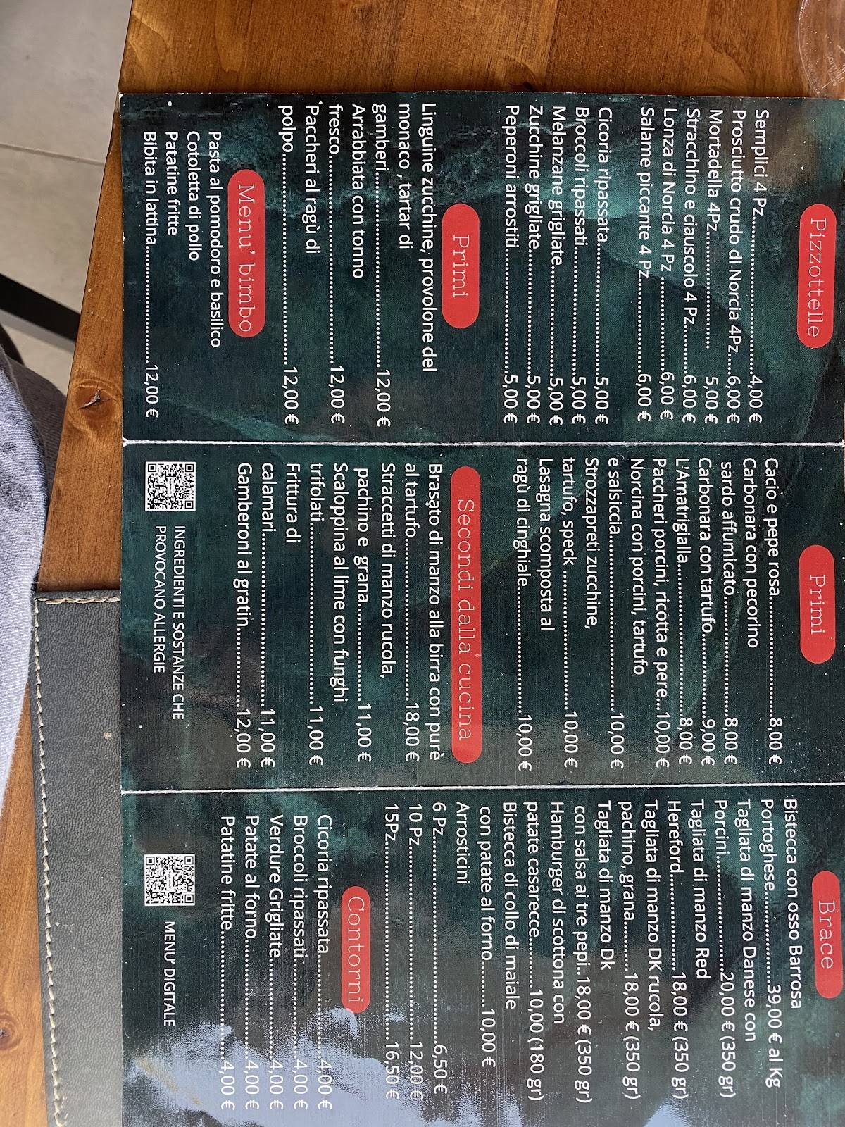 Menu di Ristorante TIPO ZERO 