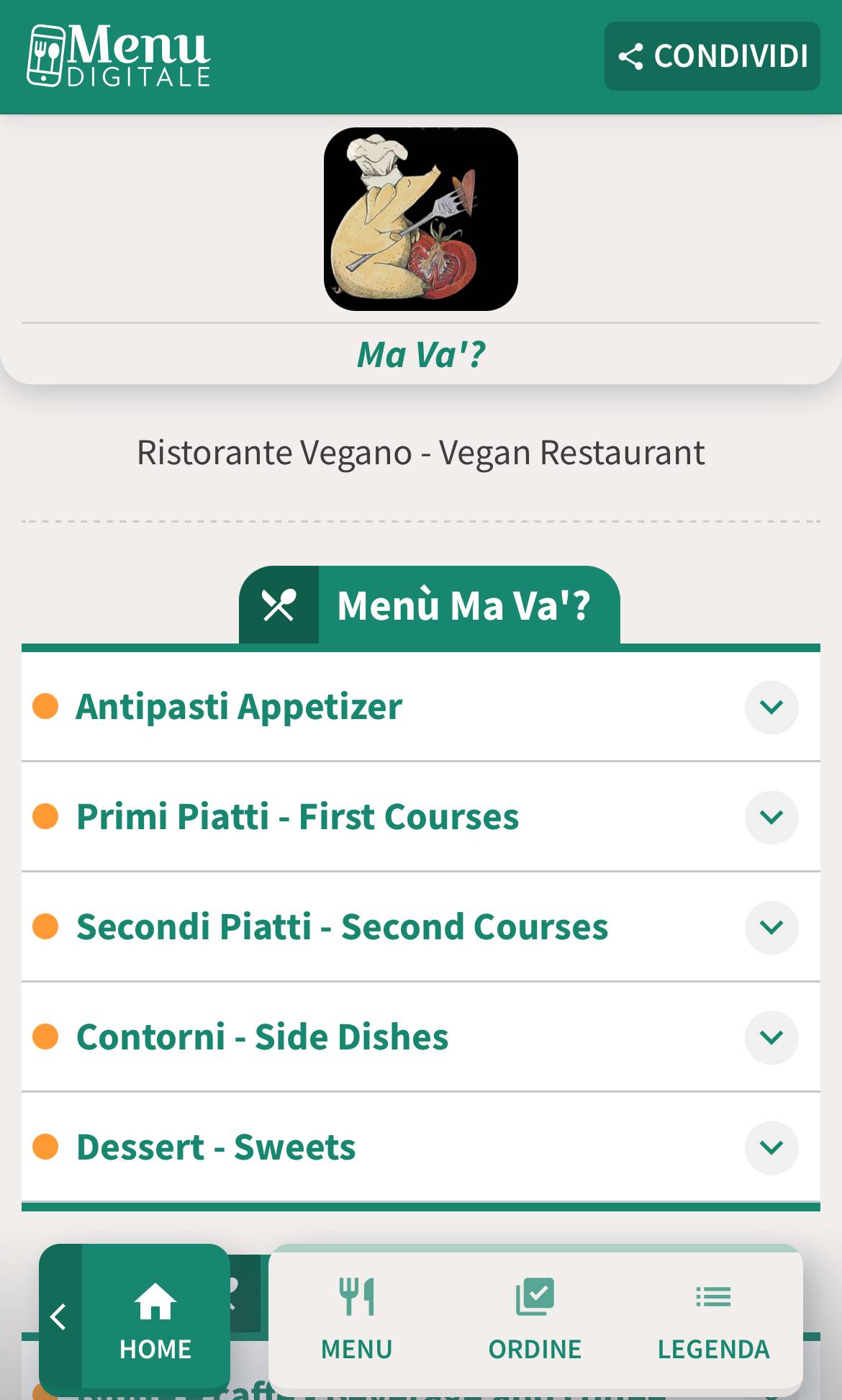 Menu di Ristorante Vegano Ma Va? Prati 