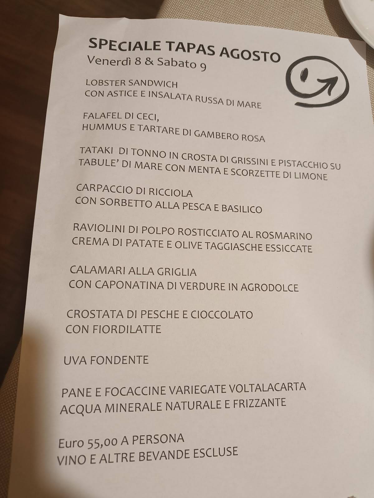 Menu di Ristorante Voltalacarta 