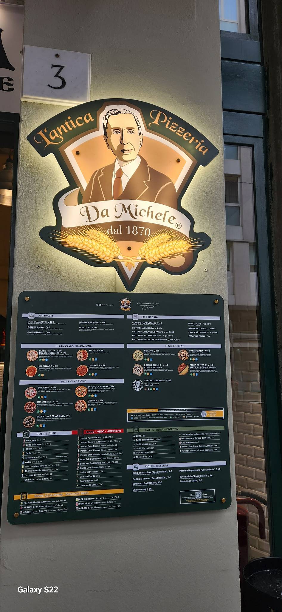 Menu di Ristorante da Michele 