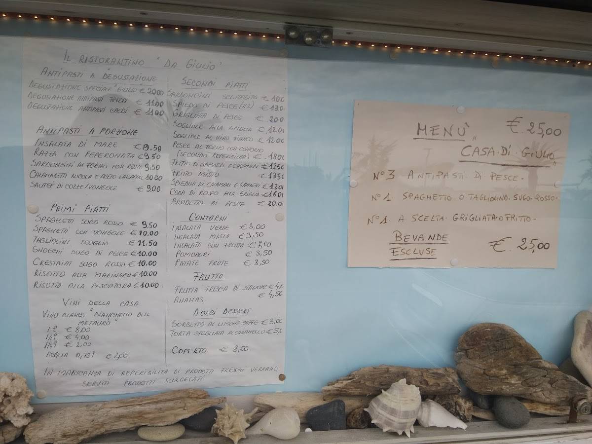 Menu di Ristorantino Da Giulio 