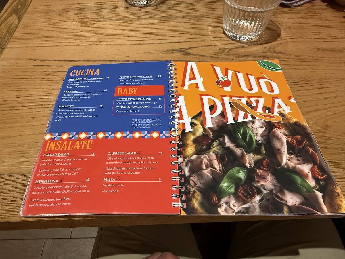 Menu di Pizzeria Napoletana Sud - Centro Storico 