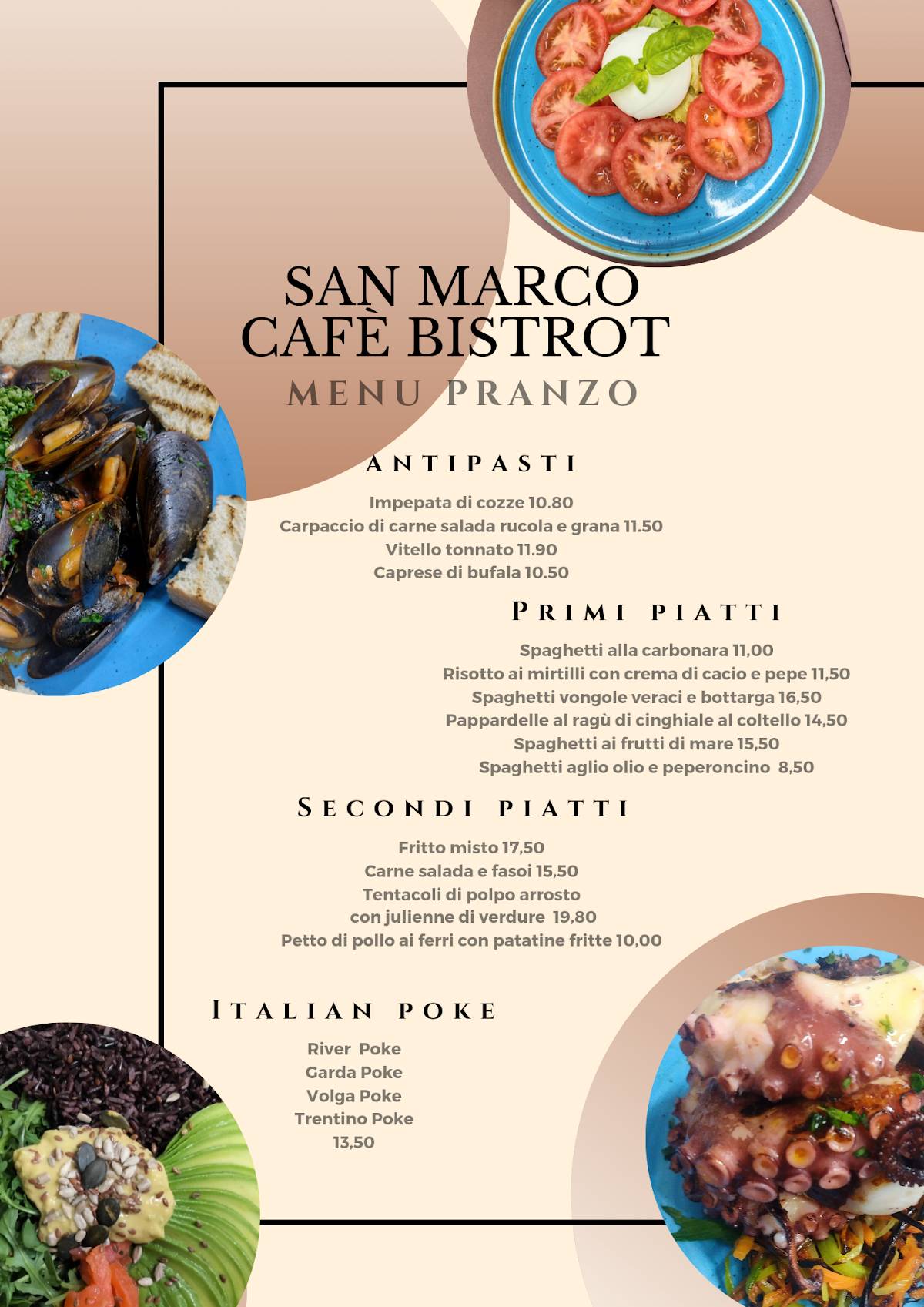 menù grand cafe san marco