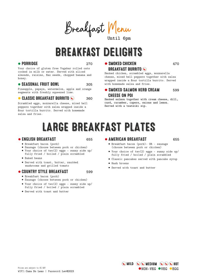 Leão [Roadhouse] Pizzeria Family Restaurant & Bar menu