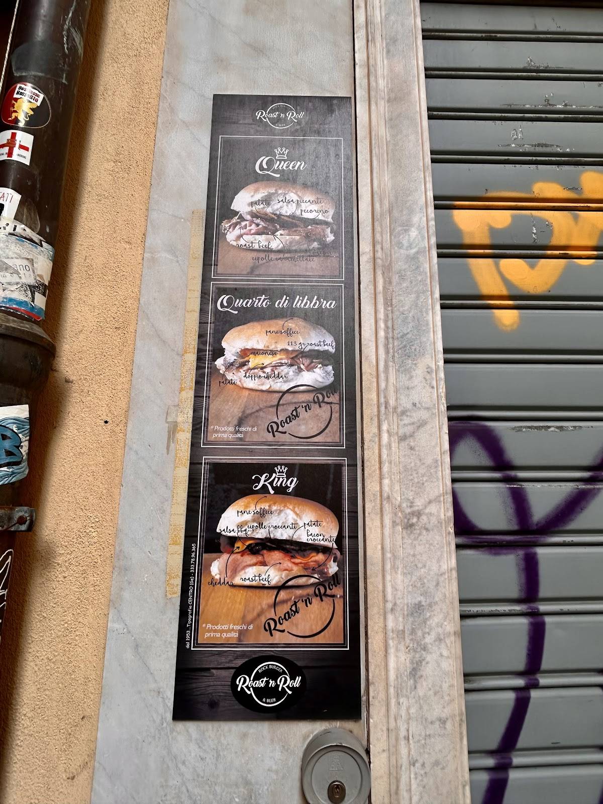 Menu di Roast 'n Roll 
