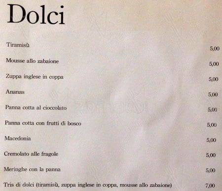 Menu di Da Roberto E Loretta 