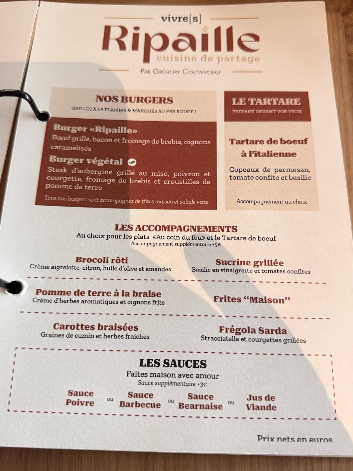 Menu de Ripaille - Vivre[s]