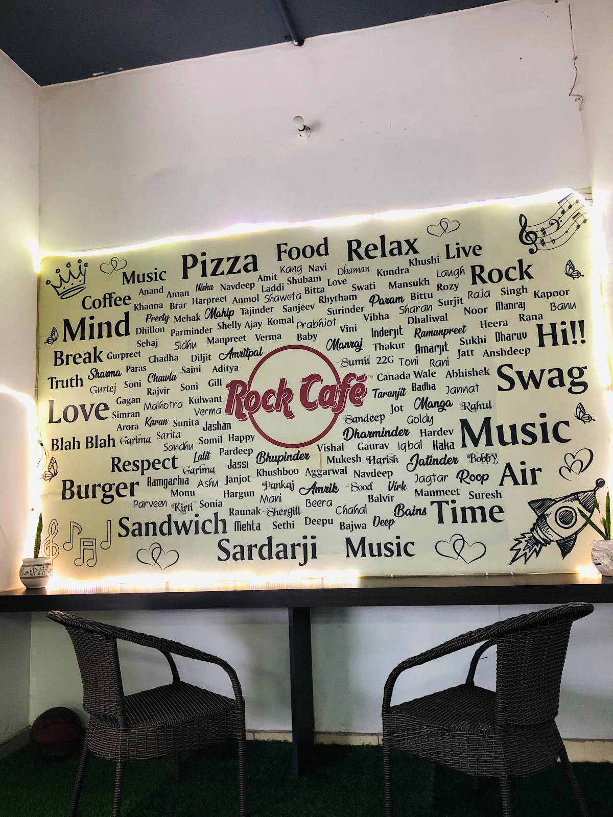 Rock Cafe menu