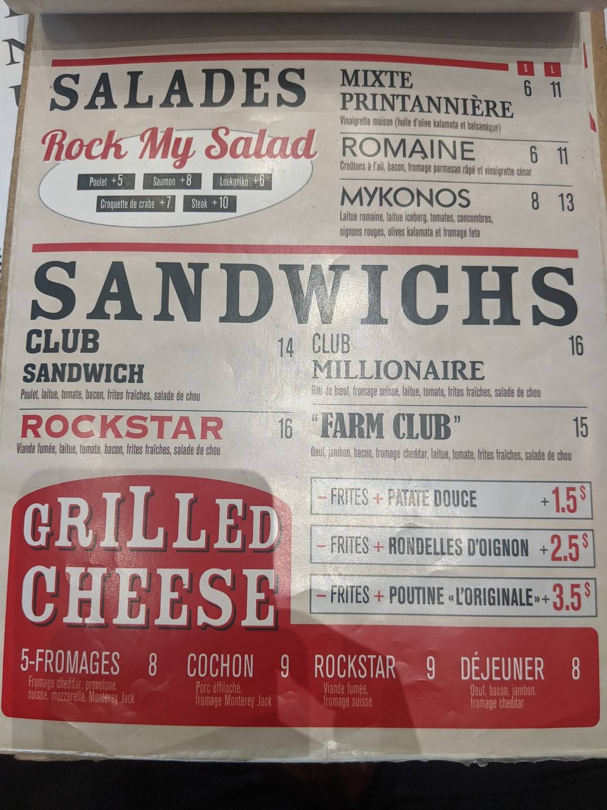 Меню Rockstar Burger Bar, Маскуш