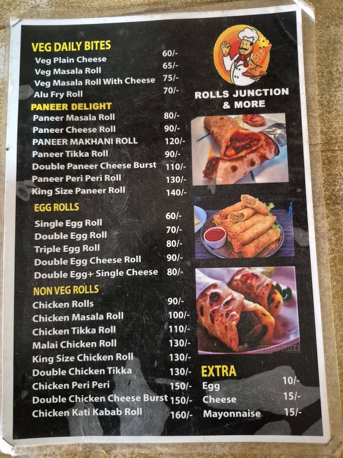 Rolls Junction menu