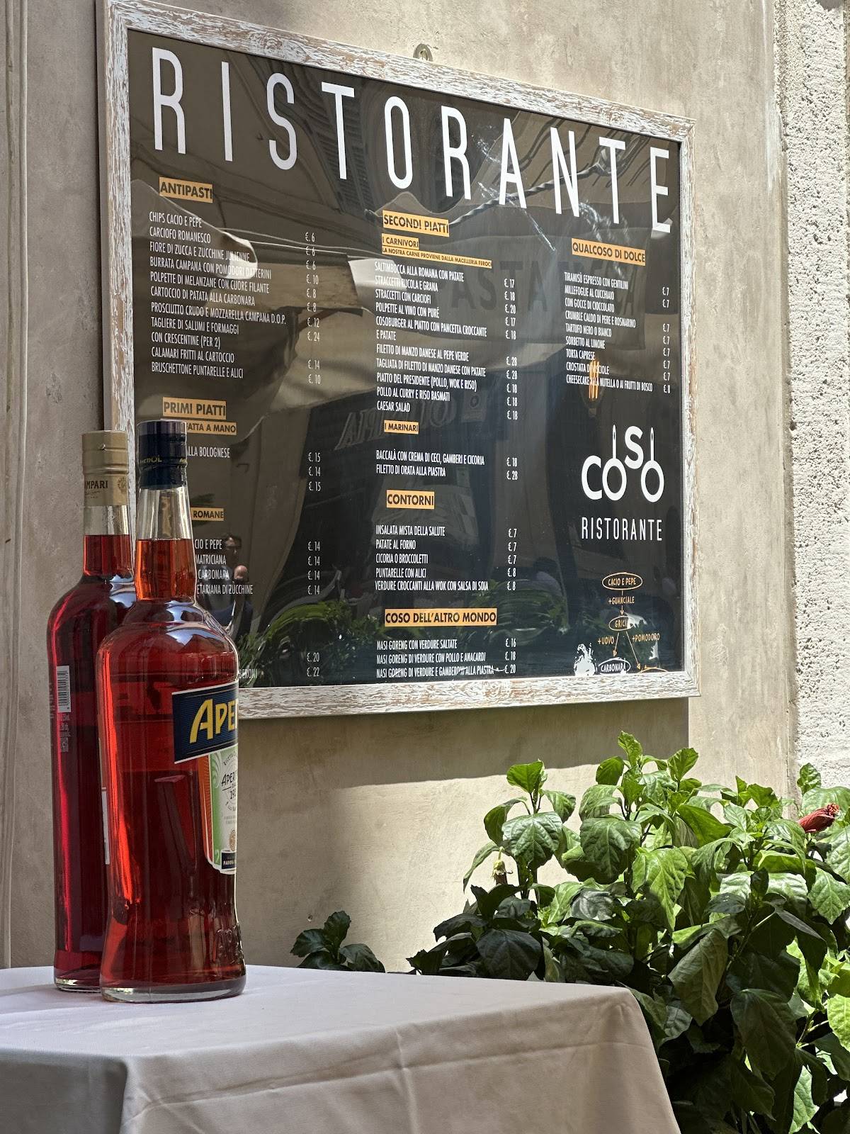 Menu di Coso Ristorante 