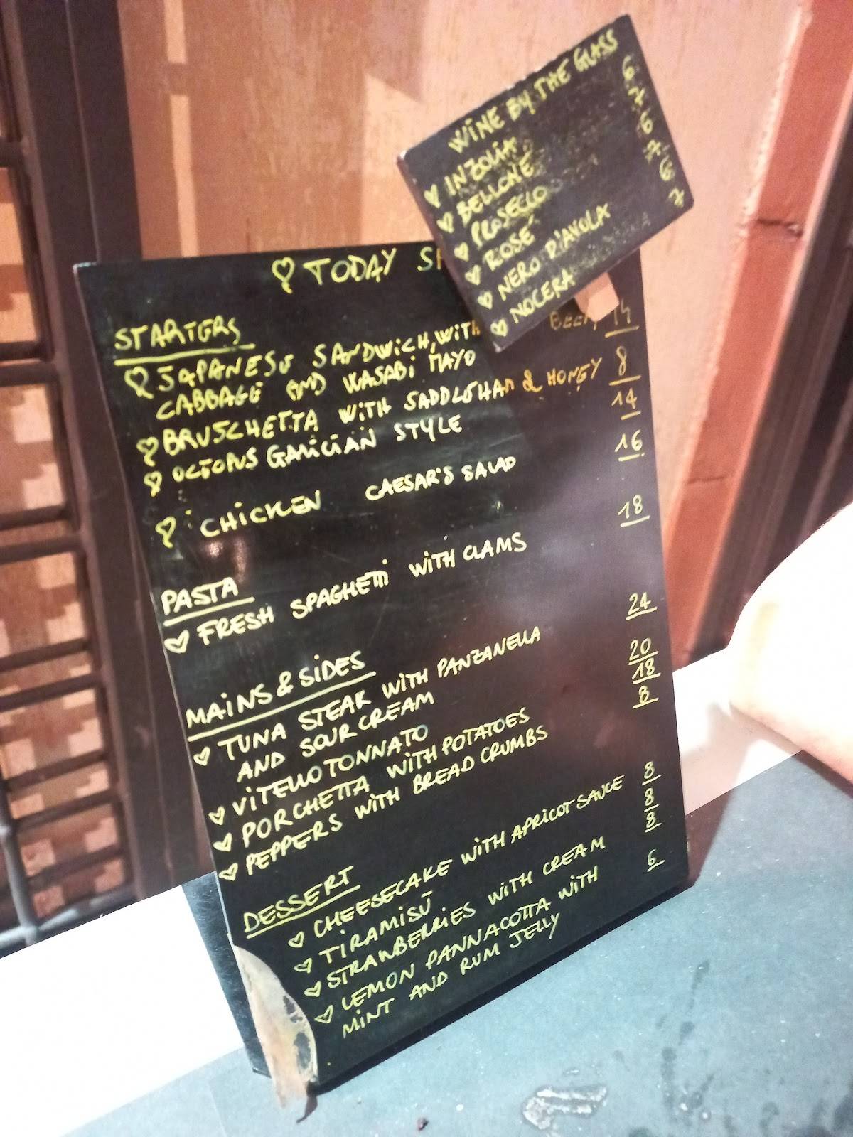 Menu di Ditta Trinchetti 