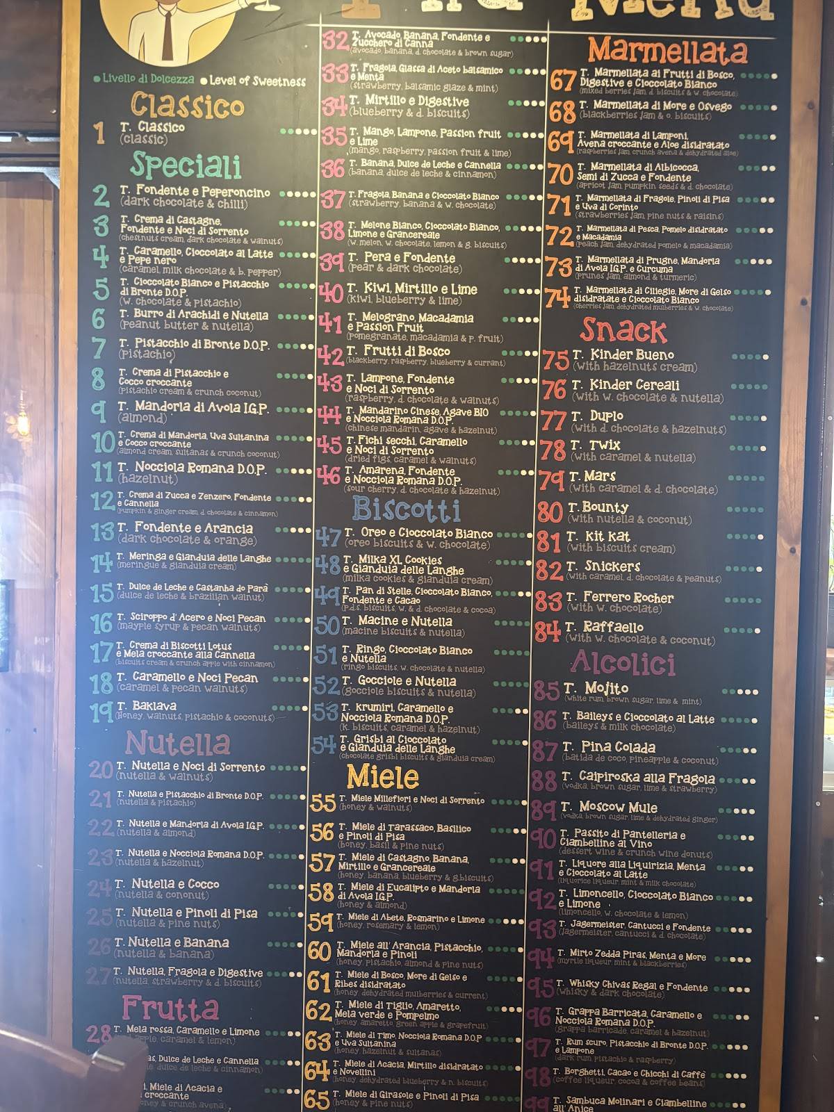 Menu di Mr. 100 Tiramisù 