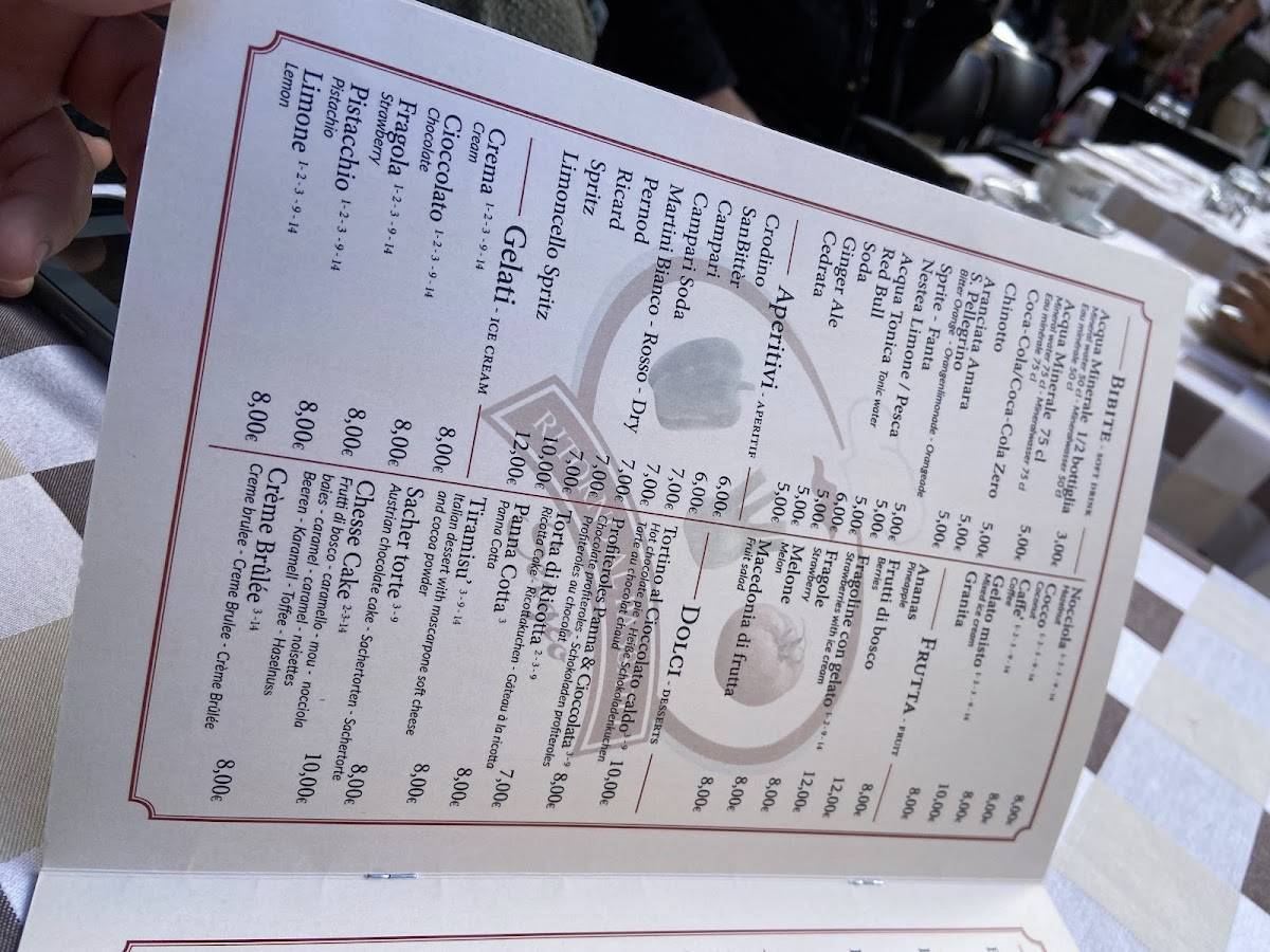 Menu di Ritorno al Passato 