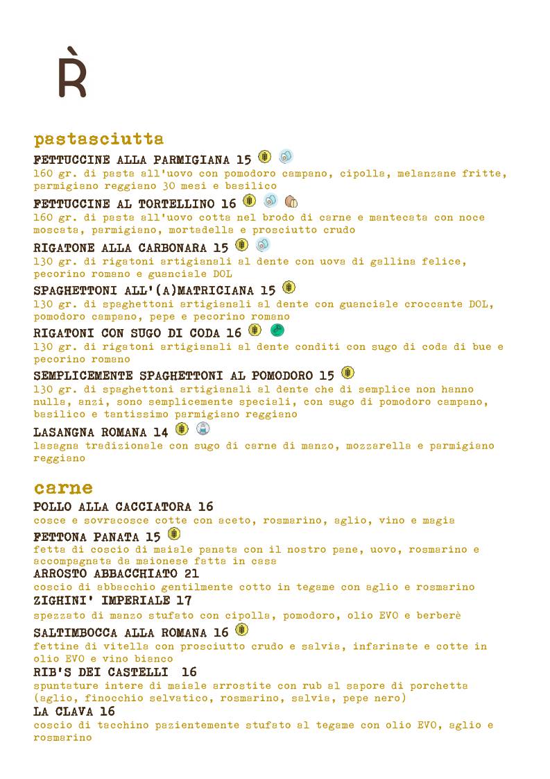 Menu di Romanè 