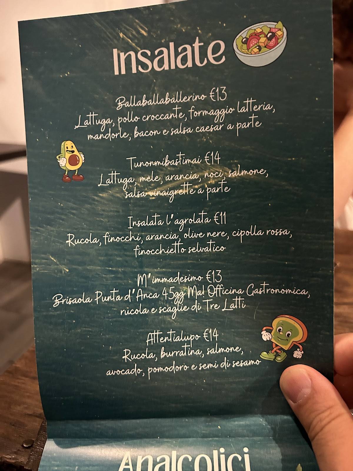 Menu di Spaccio Grosso 