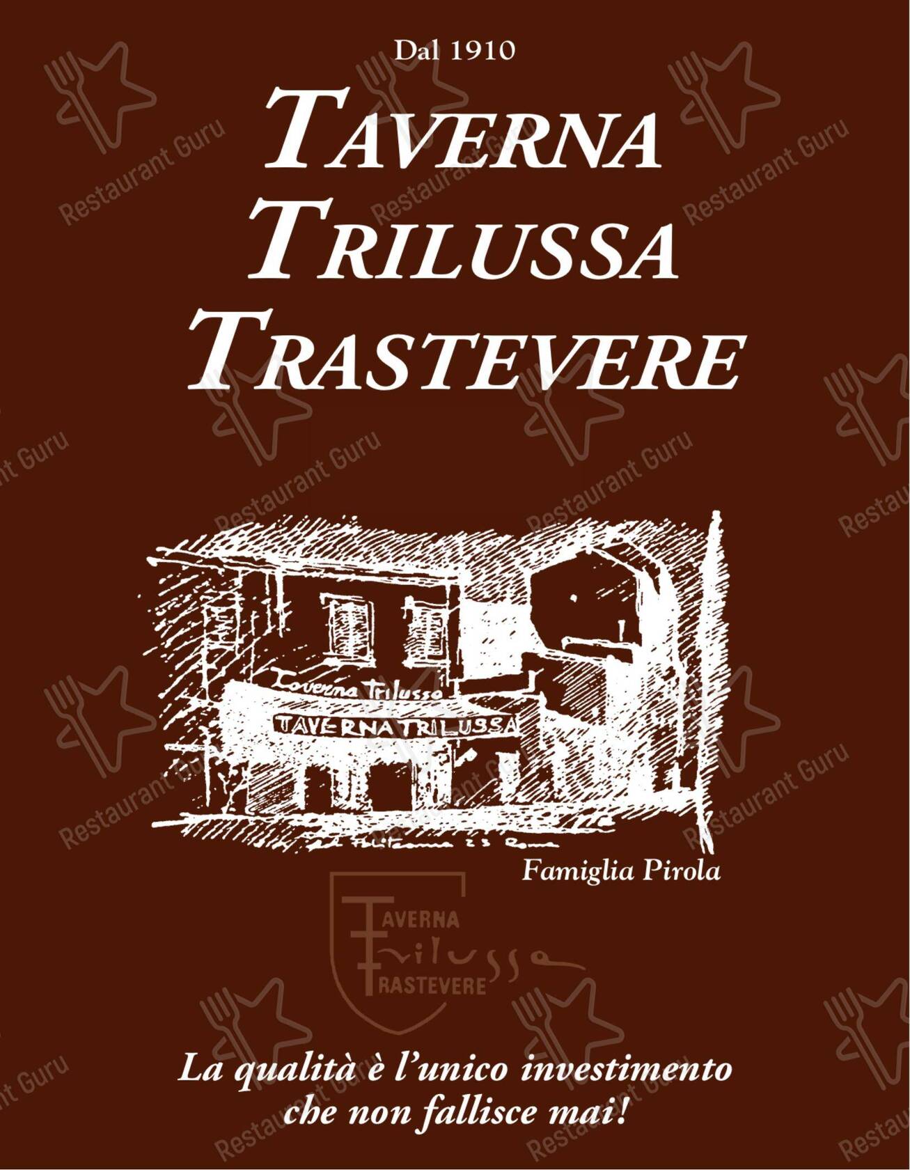 Taverna Trilussa dans Rome - Menu