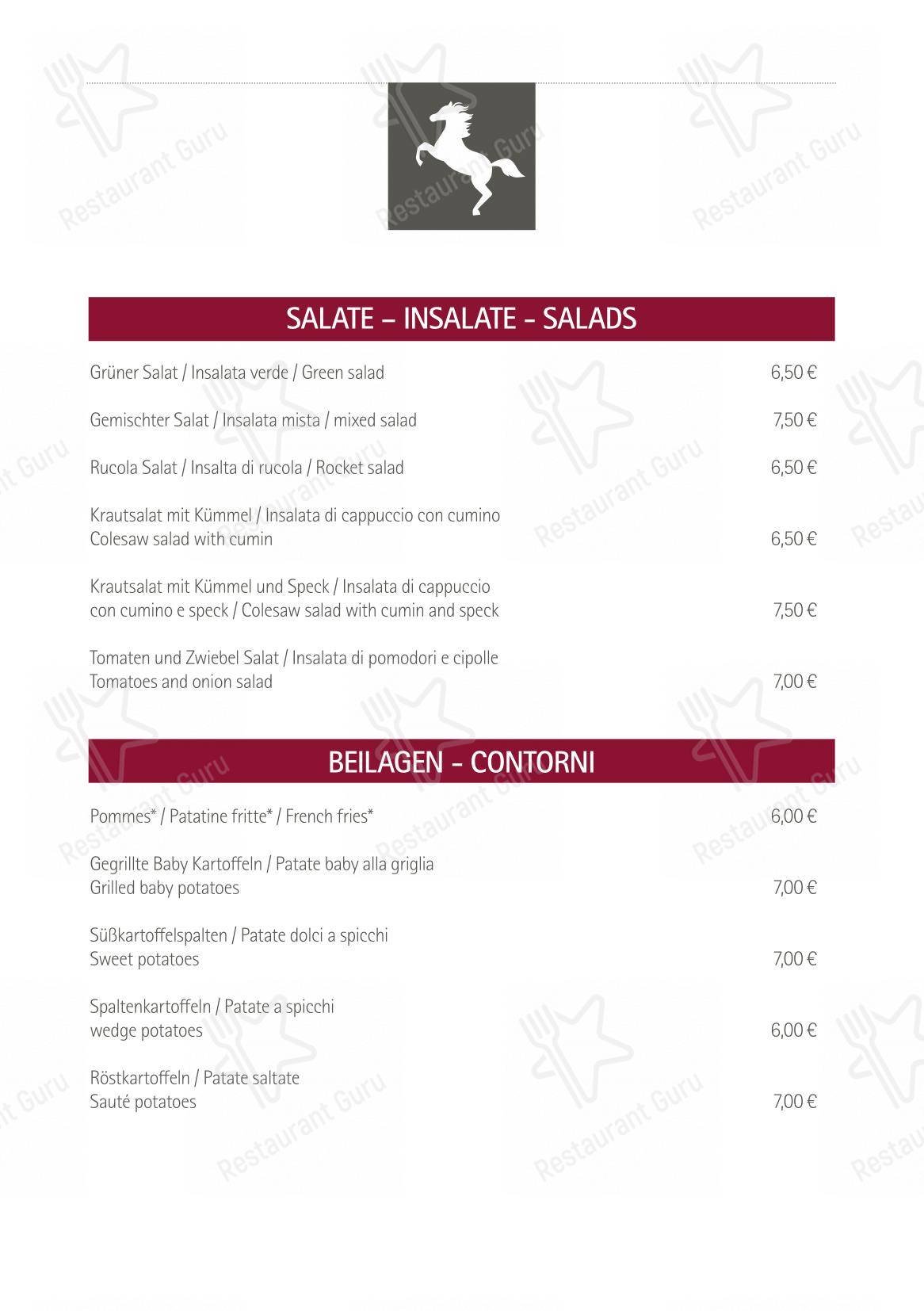 Ночное меню per Rössl bianco in Merano