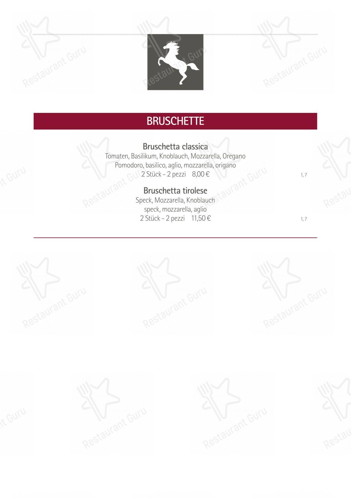 Rössl bianco in Merano - Коктейльная карта