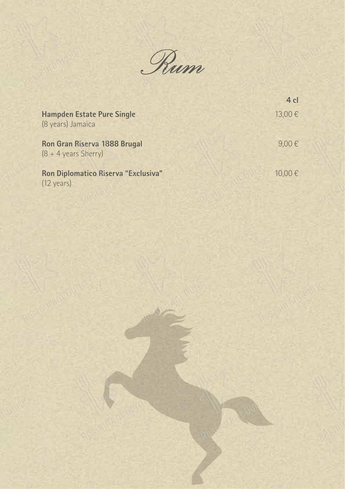 Menu di Rössl bianco - 菜单