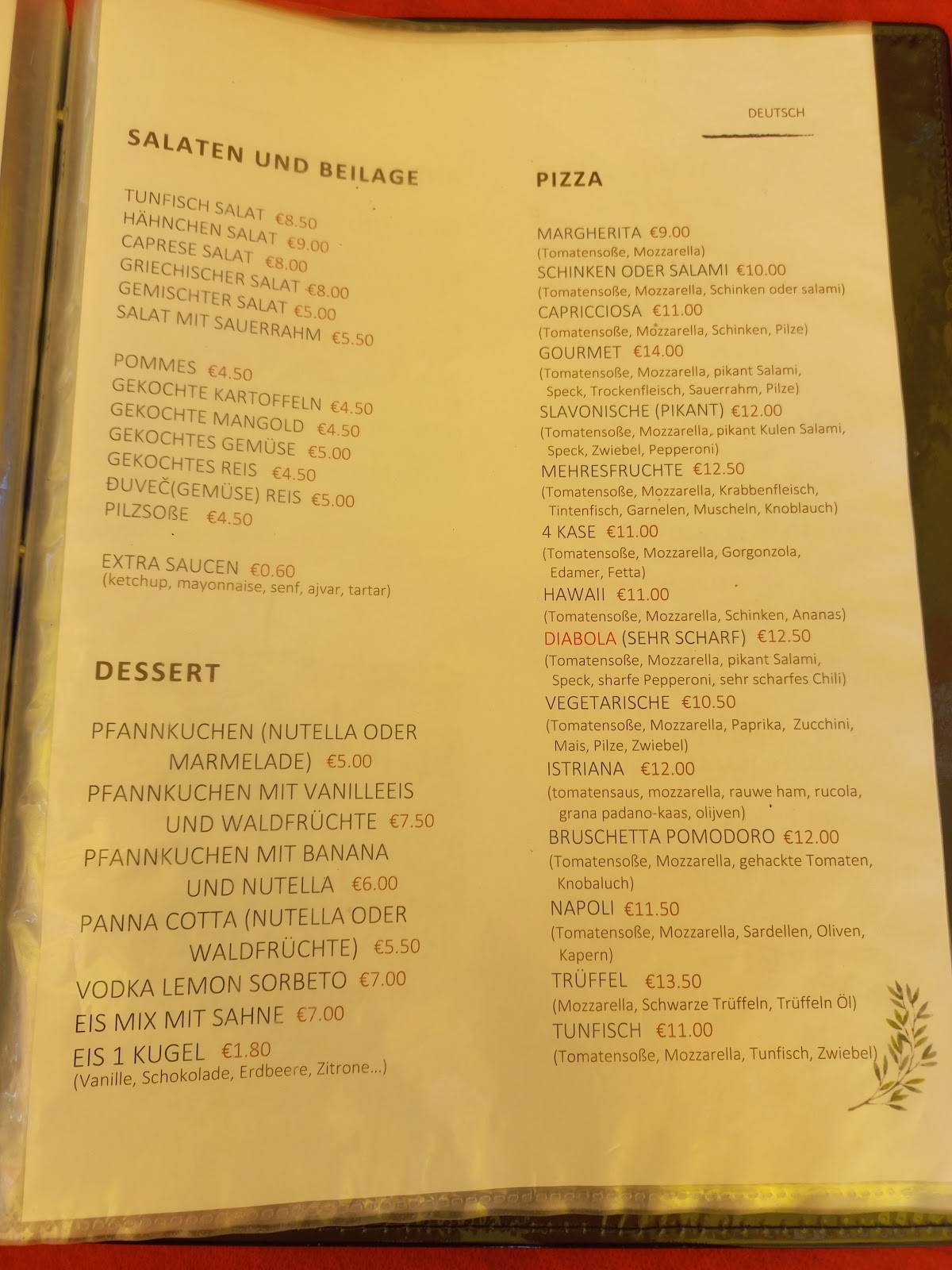 Menu di Konoba Rovignese 