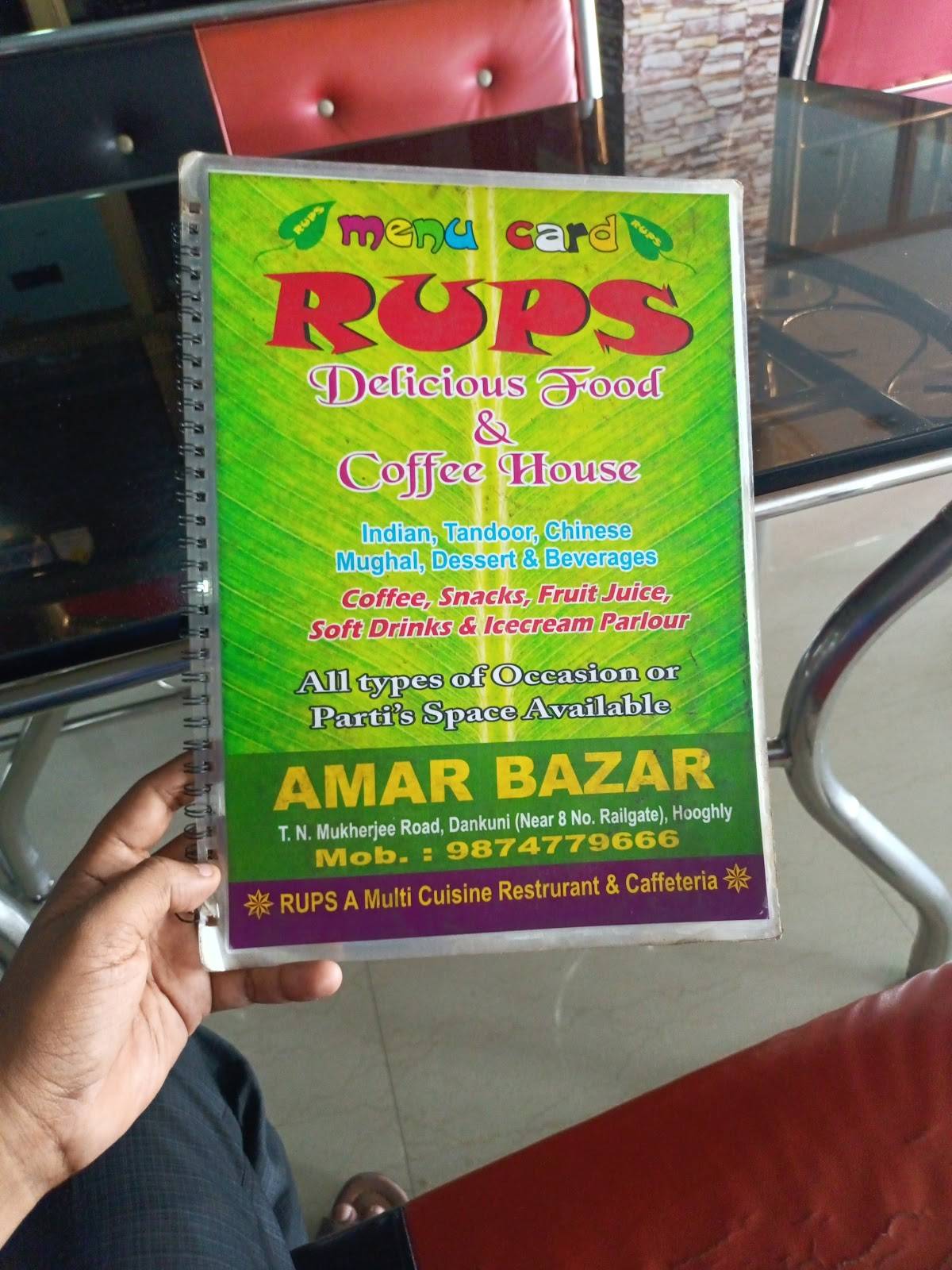 Rups Restaurant menu