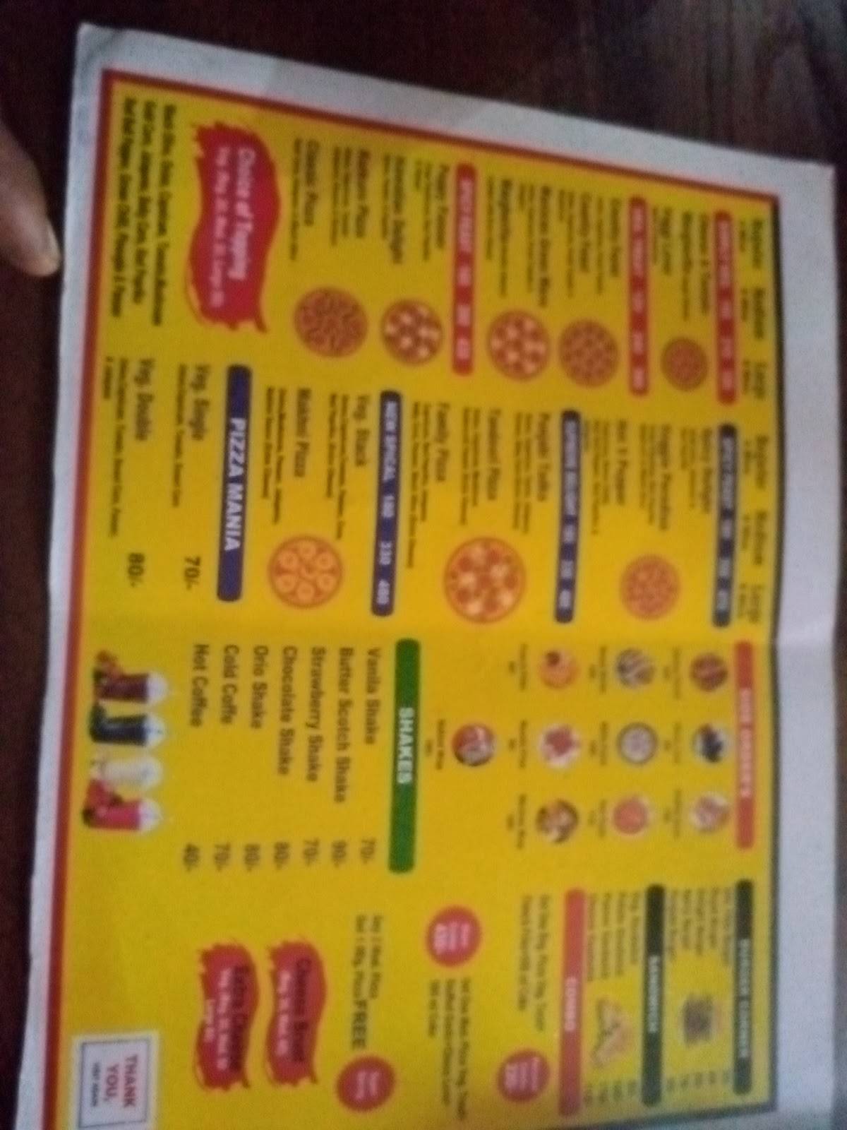 S D Pizza Point menu