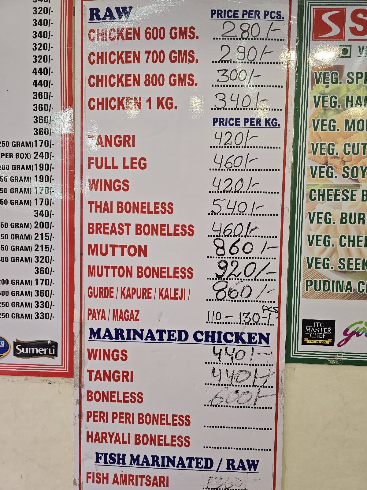 SARDAR EXPRESS menu