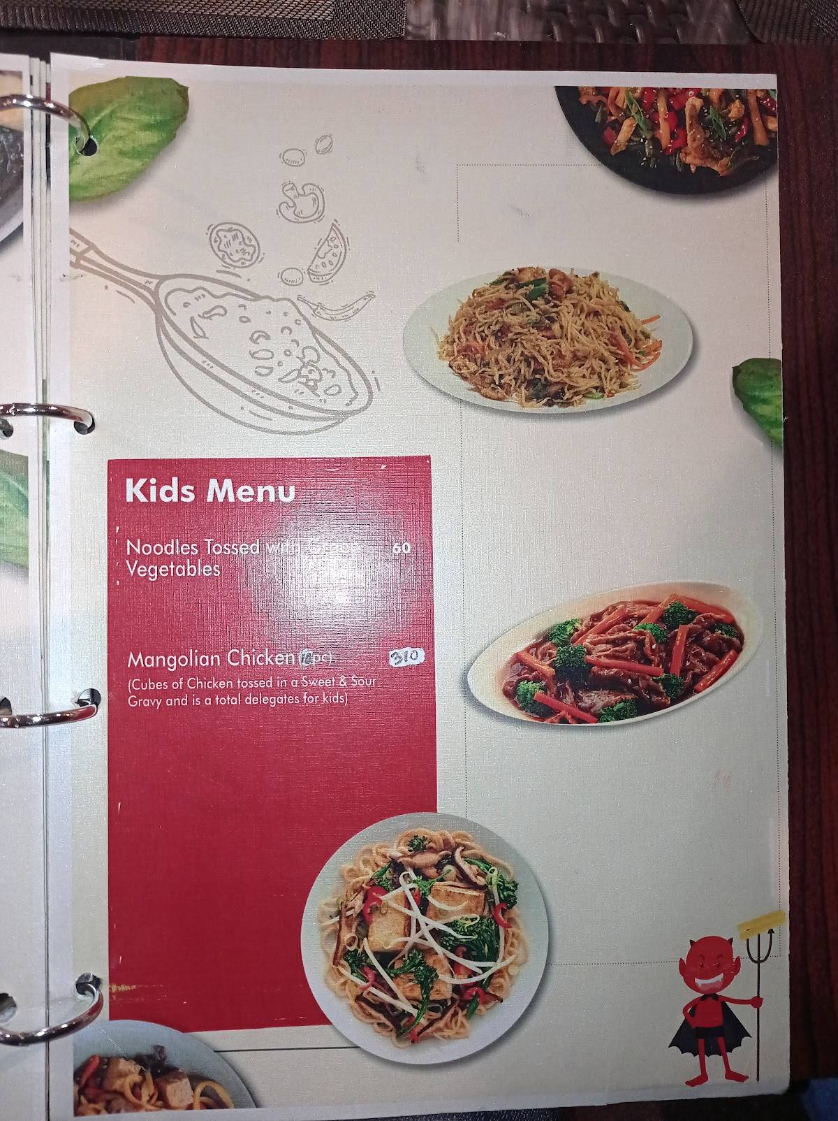 Satan's Hideout Garden Restaurant menu