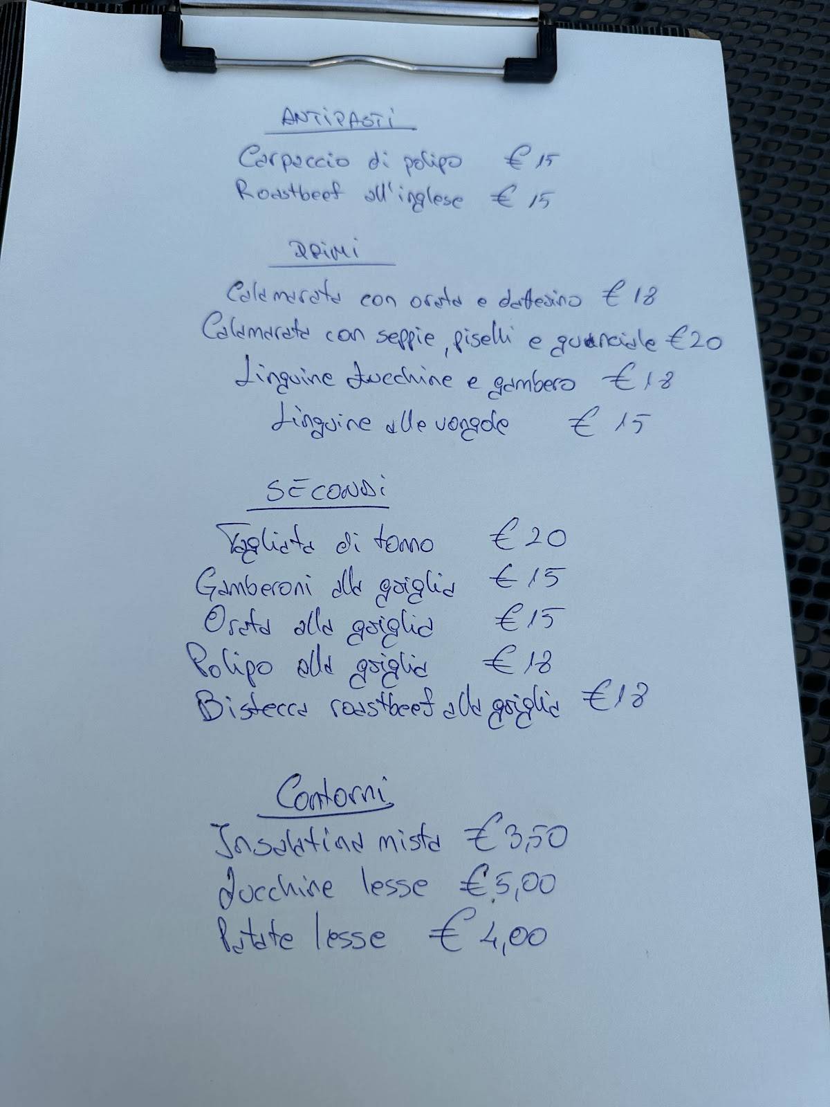 Menu di SOLITO POSTO Food & Drink 
