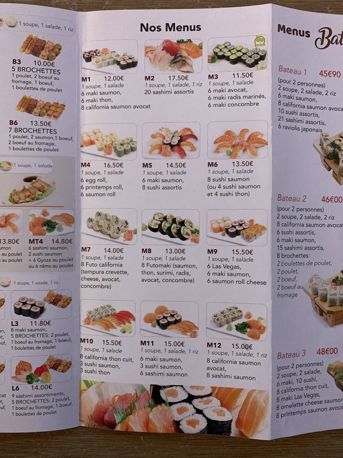 Menu de SUSHI BAR