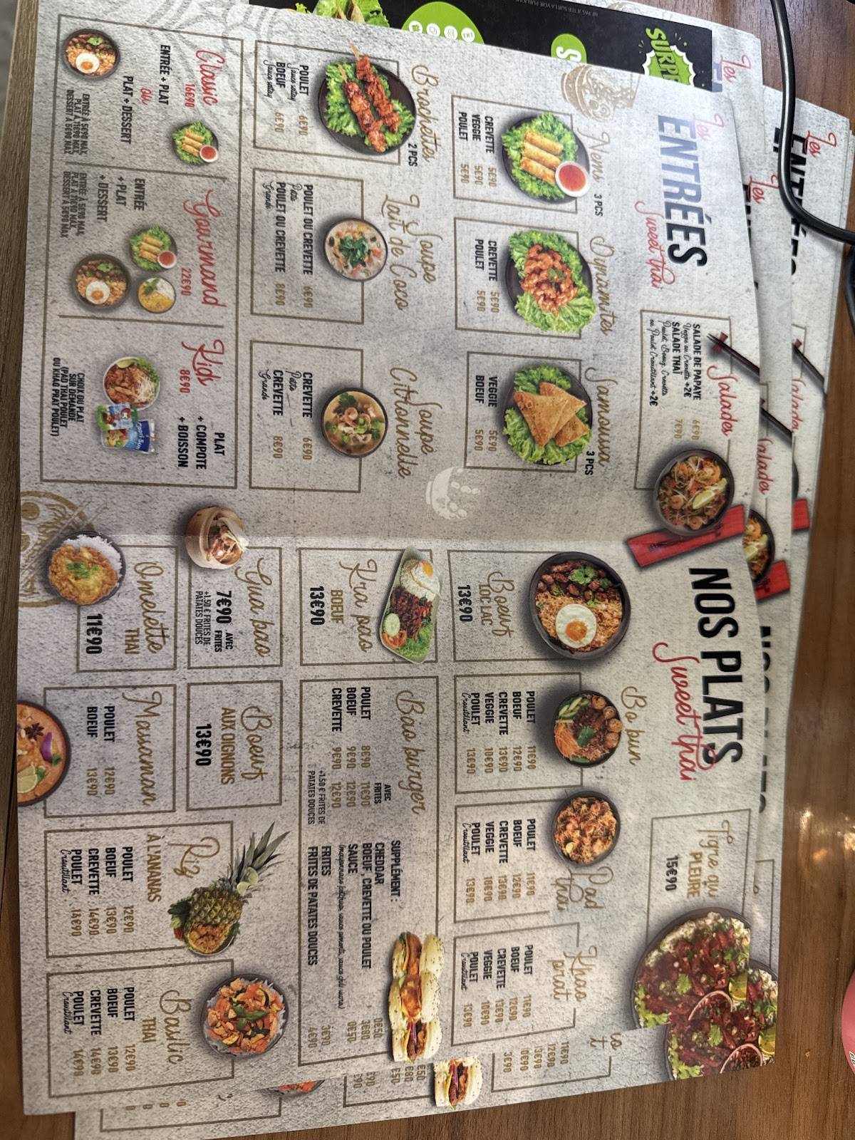 Menu de SWEET THAI