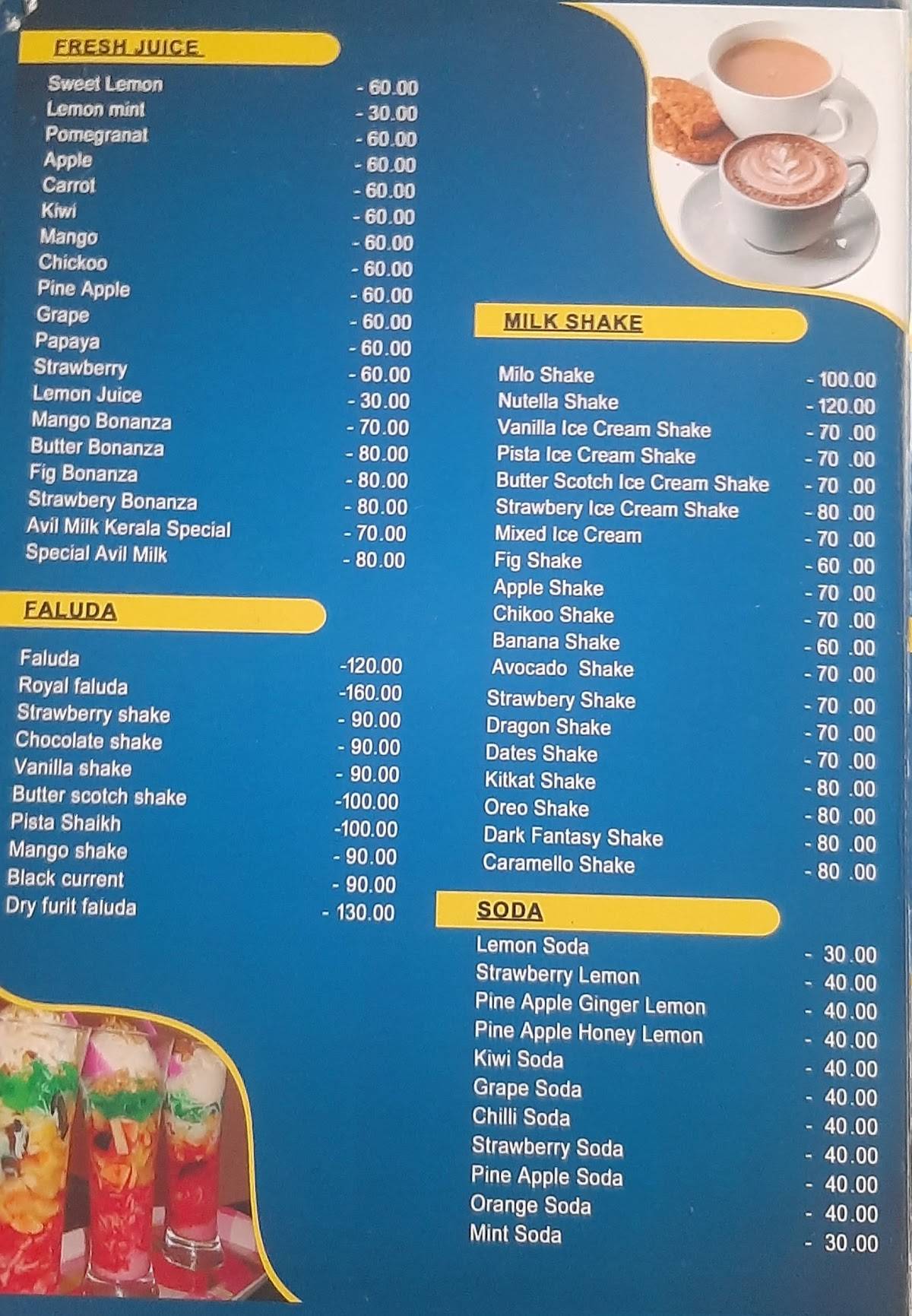 Saabra North Indian Food menu
