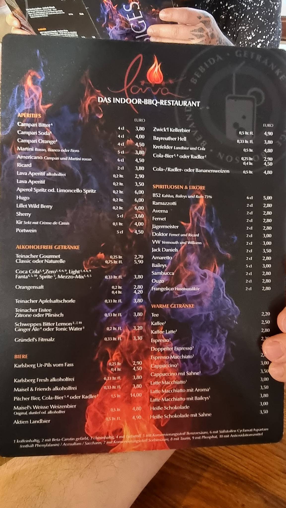 Speisekarte von LAVA Das IndoorBBQRestaurant, Saarlouis