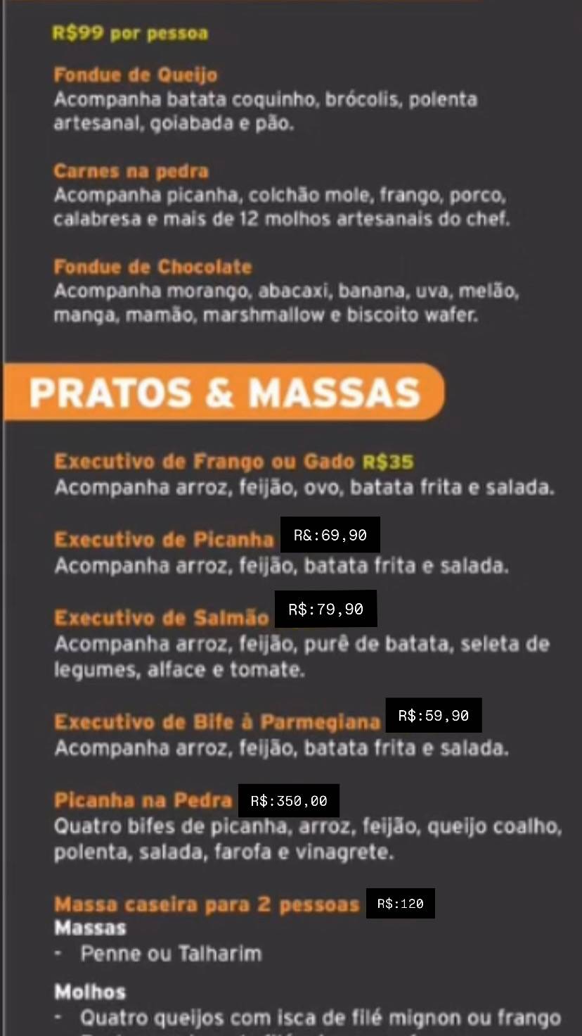 Sabor do Sul gramado cardápio