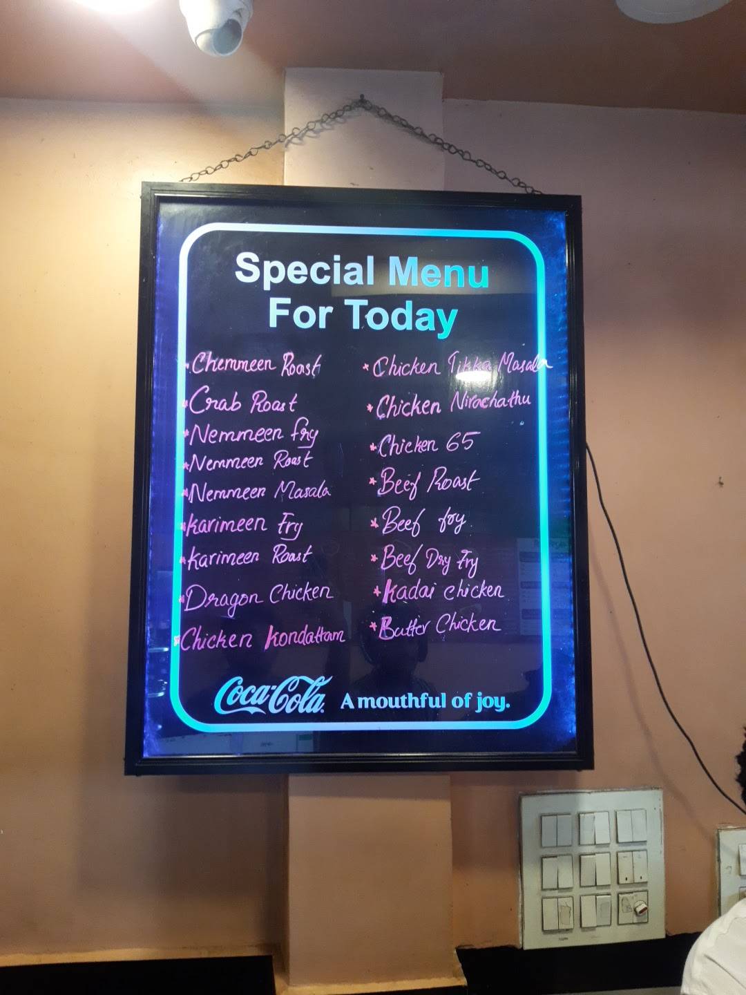 Sadias restaurant menu