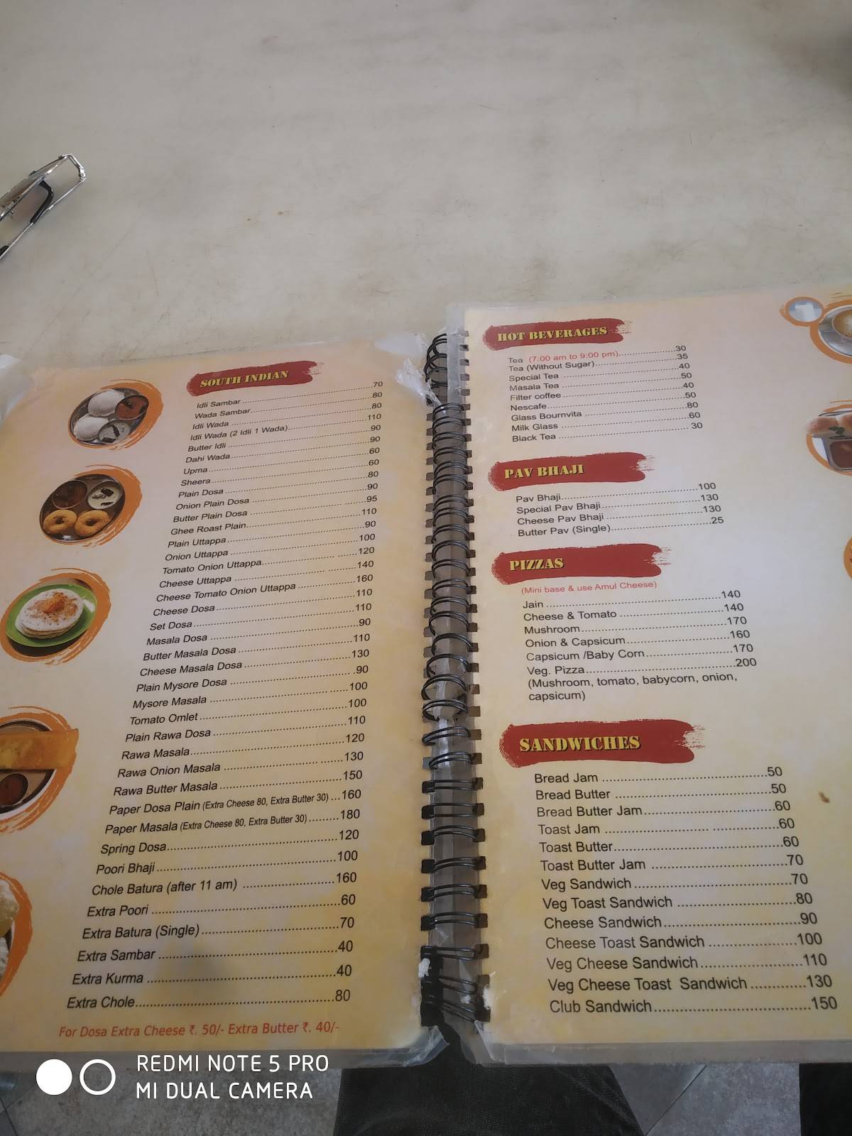 Sagar Restaurant menu