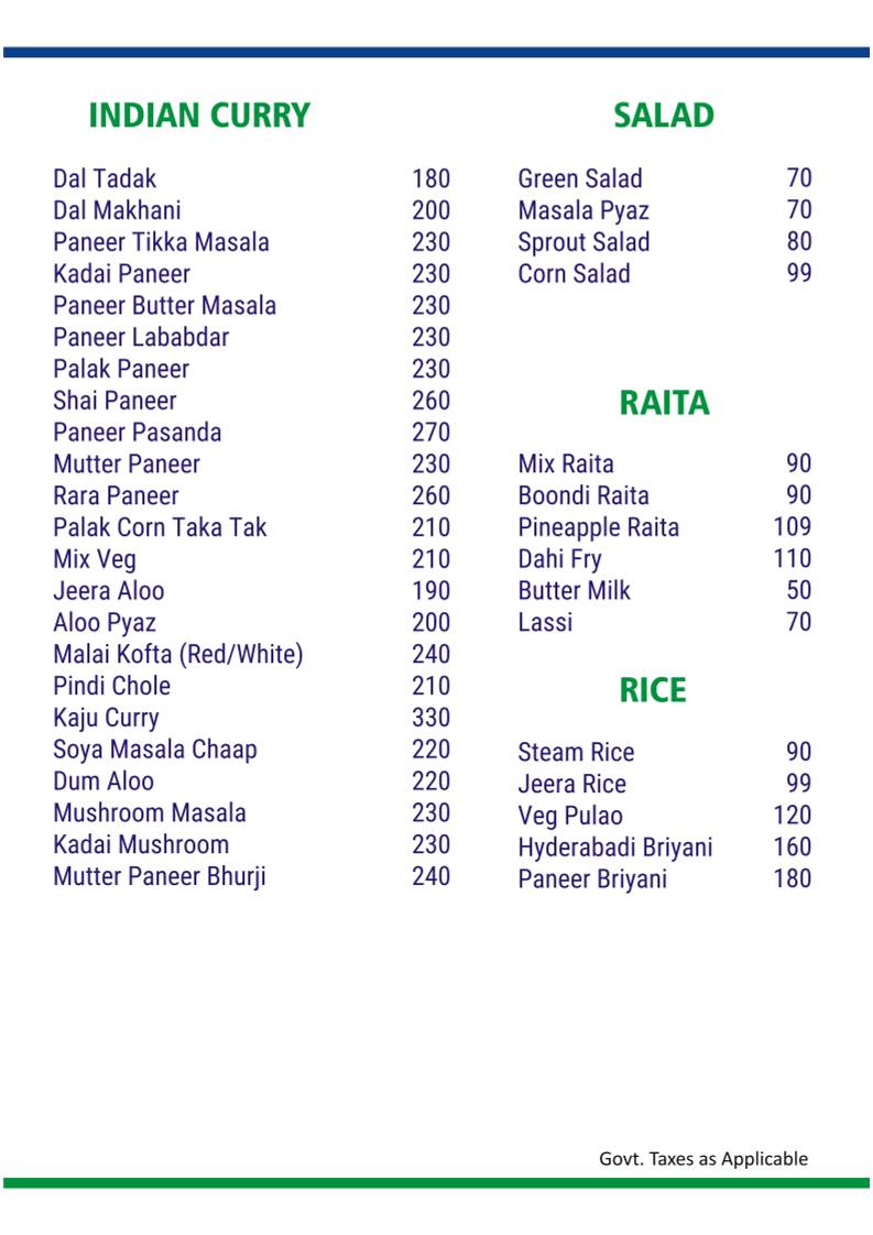 Saifai Dreams - Cafe & Restaurant menu