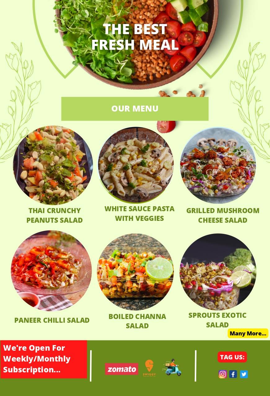 Salado - Healthy Food in Kota menu