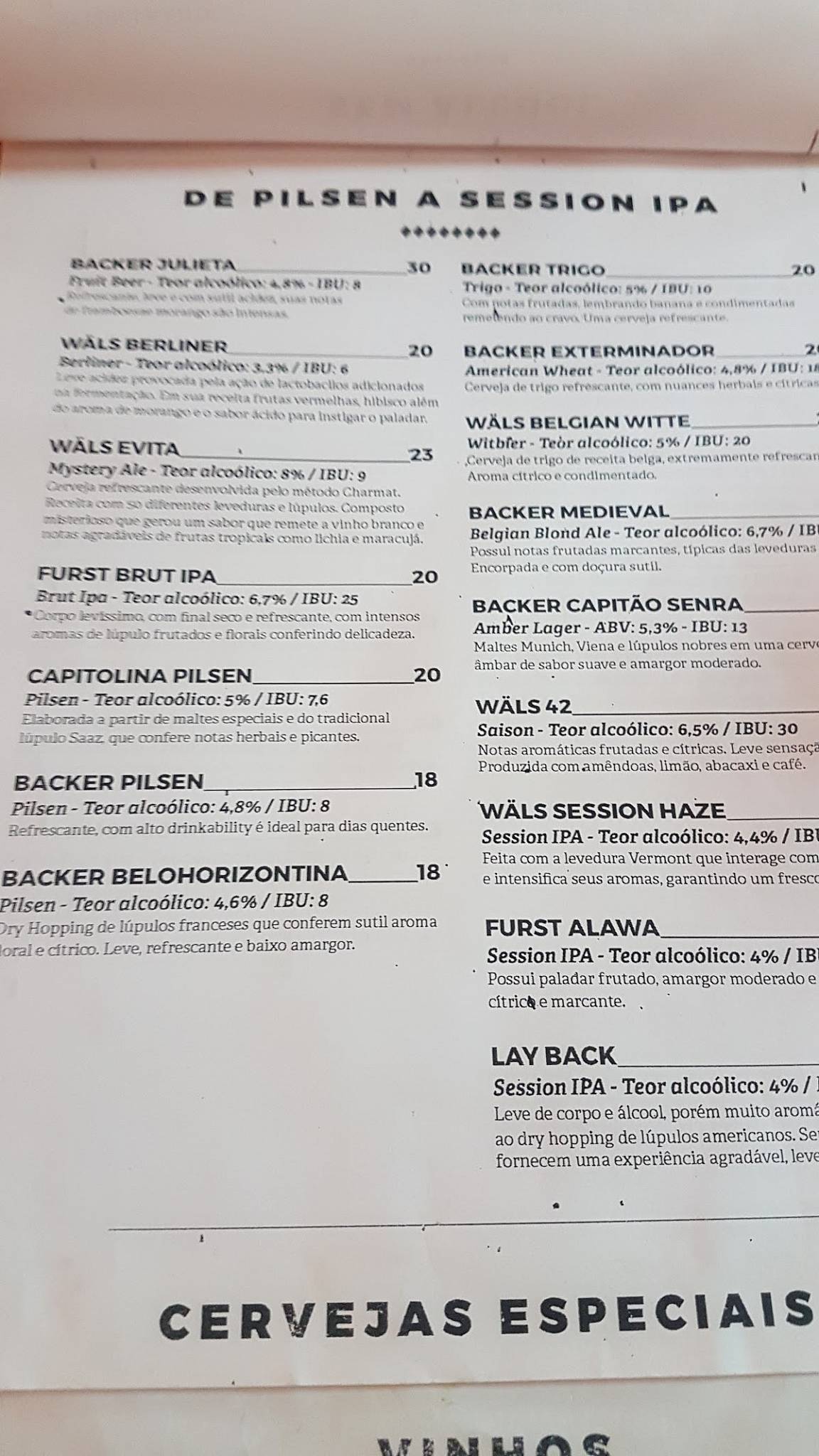 Salvatore Capitólio cardápio