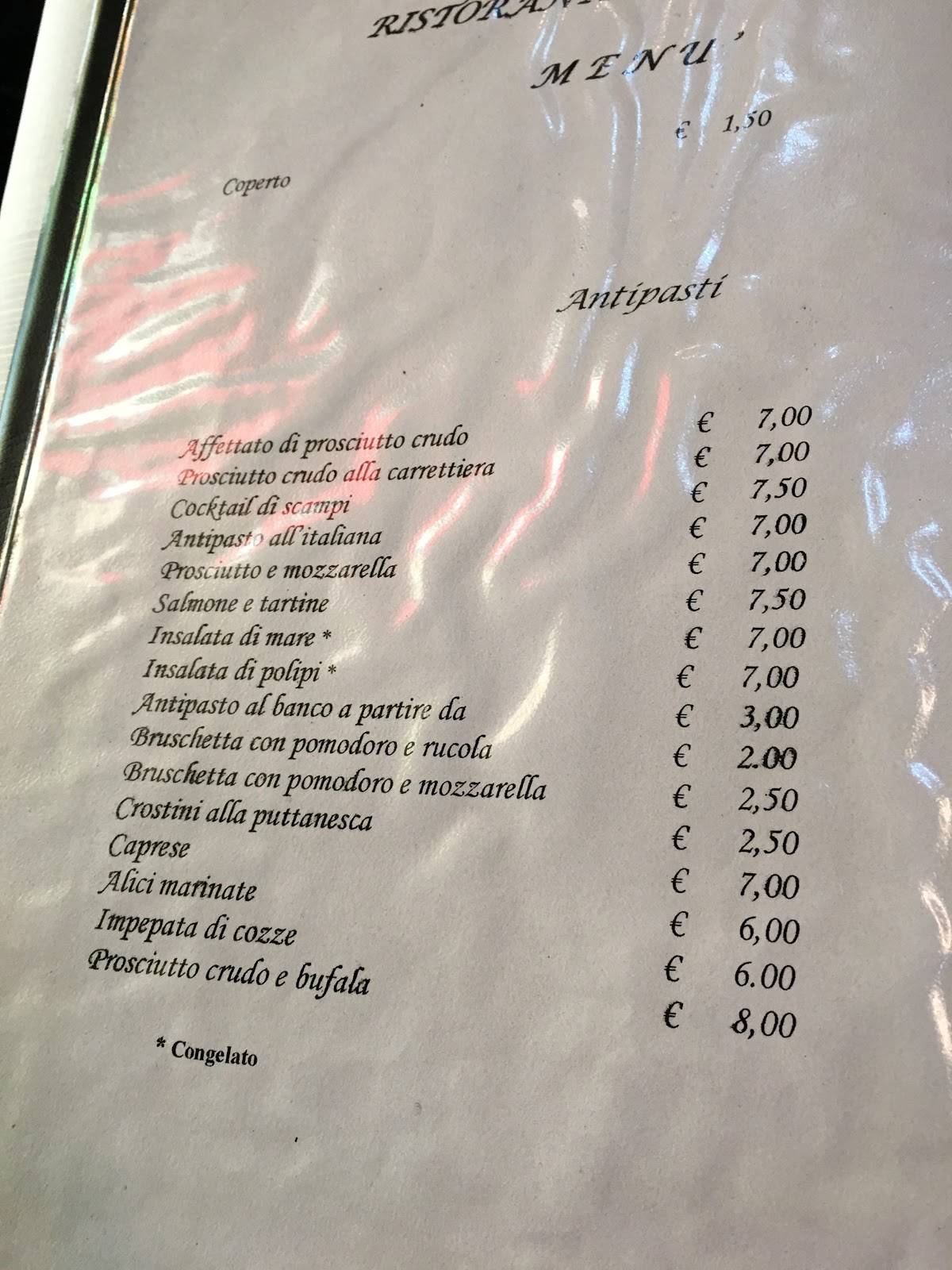 Menu di San Giorgio 