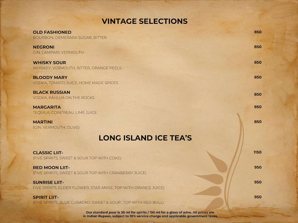 Sana-di-ge Delhi - Seafood Restaurant menu