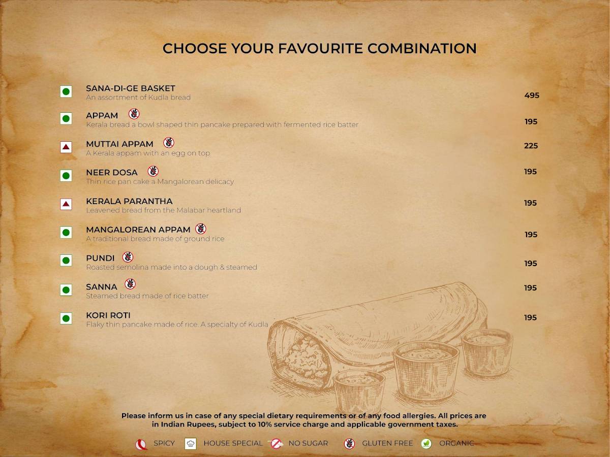 Sana-di-ge Delhi - Seafood Restaurant menu