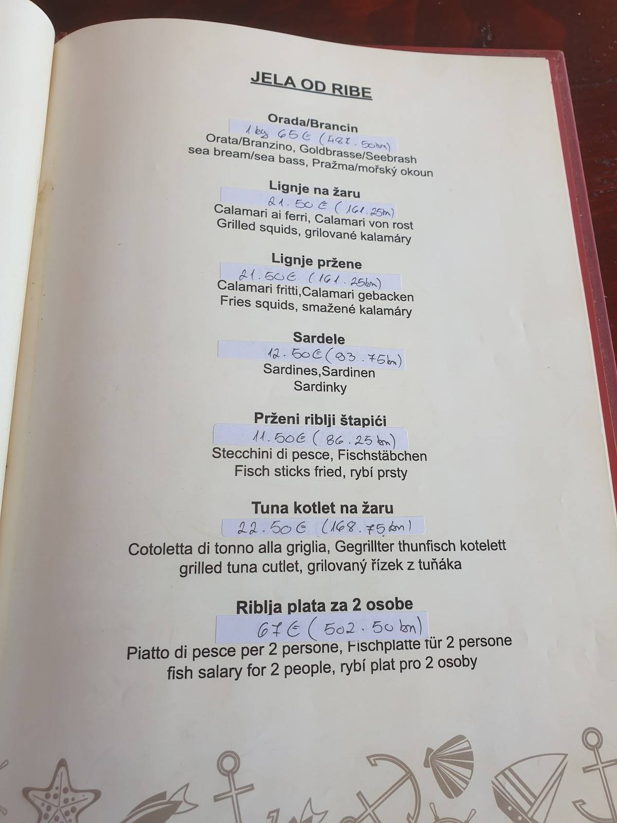 Menu di Santa Barbara 