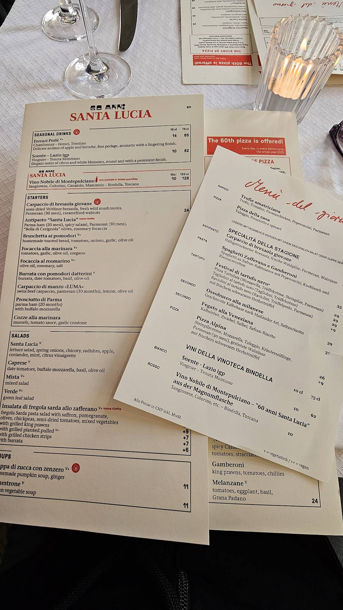 Menu di Santa Lucia Winterthur 